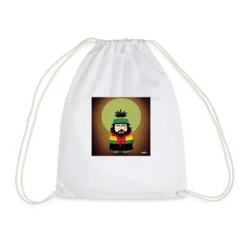 Rastafarian style cartoon - Turnbeutel - Weiß - Vorne