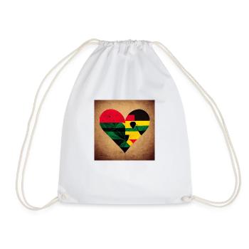 She is in love with a Rastaman AI painting - Turnbeutel - Weiß - Vorne