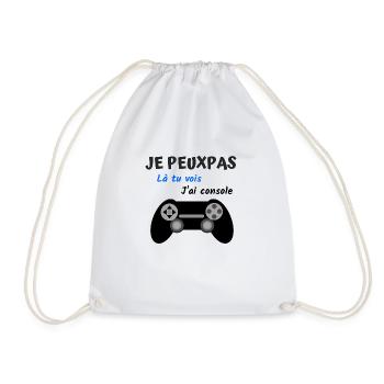 j'peux pas j'ai console - Sac de sport léger - blanc - Devant