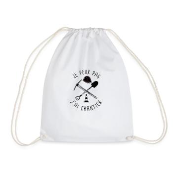 Je peux pas Chantier - Sac de sport léger - blanc - Devant