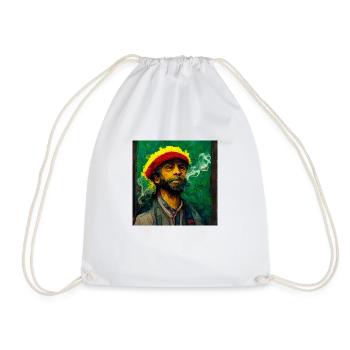 Rastafari Rauche Unkrautmalerei - Turnbeutel - Weiß - Vorne