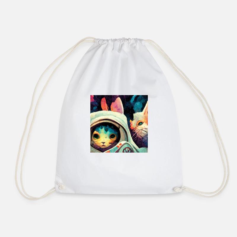 Cats in Space - Kollektion 1 - Turnbeutel - Weiß