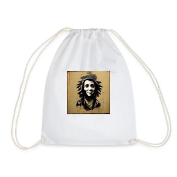 Peinture à croquis rastafari - Sac de sport léger - blanc - Devant
