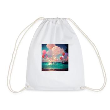 Birthday Party In Paradise - Drawstring Bag - white - Front