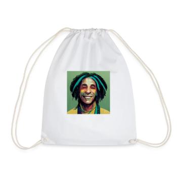 Peinture à l’huile rastafari - Sac de sport léger - blanc - Devant