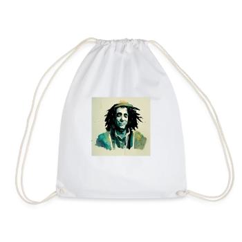 Peinture à croquis rastafari - Sac de sport léger - blanc - Devant