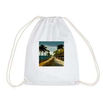 Jamaican Avenue - Drawstring Bag - white - Front