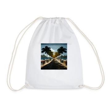 Jamaican Avenue - Drawstring Bag - white - Front