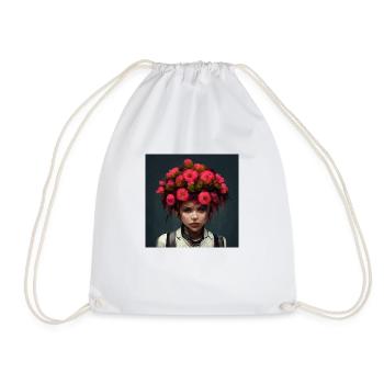 Blumenpunk-mädchen - Turnbeutel - Weiß - Vorne