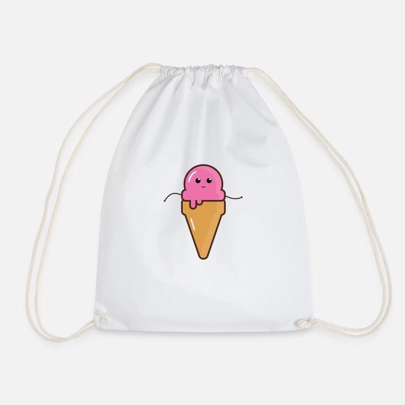 Ice - Drawstring Bag - white