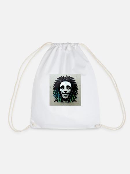 Rastafari-graffiti-skizze - Turnbeutel - Weiß