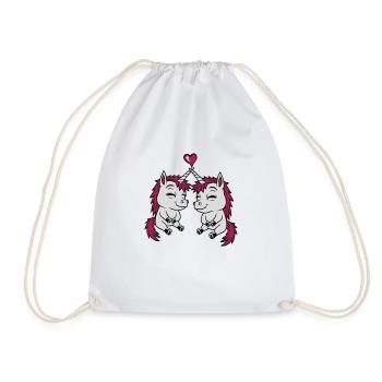 2 Amis Licorne Amour - Sac de sport léger - blanc - Devant