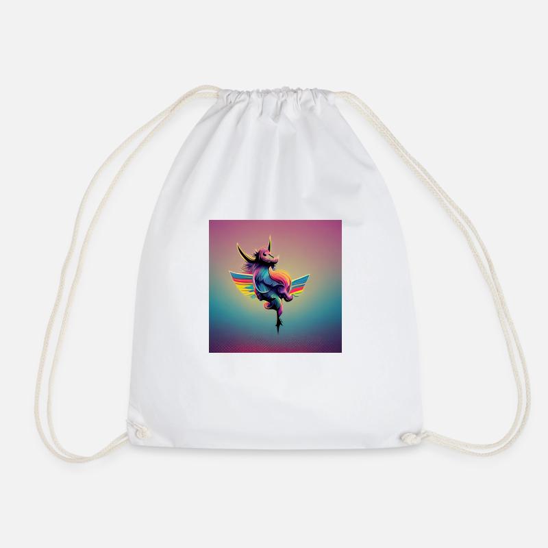 Happy Unicorn - Turnbeutel - Weiß
