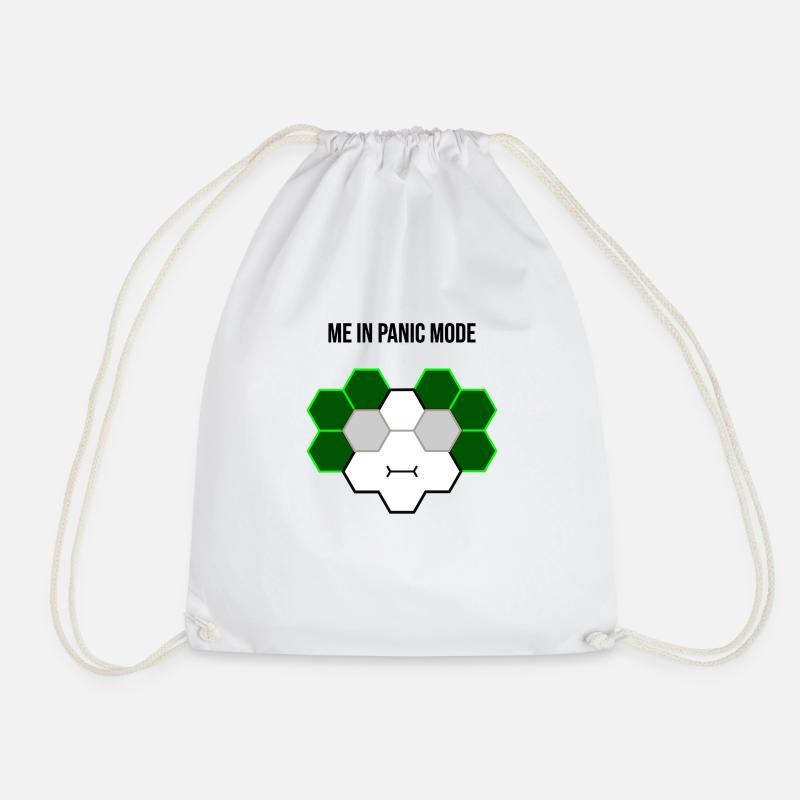 Me in panic mode - Drawstring Bag - white