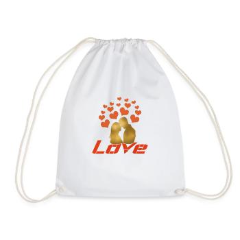 Cher Coeur Amour Cœurs, Amour Cœur - Sac de sport léger - blanc - Devant