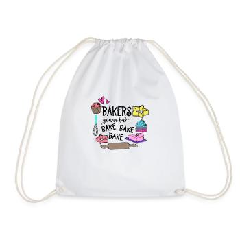 Boulangerie Baker Boulangerie Boulangerie Gâteau de confiserie - Sac de sport léger - blanc - Devant