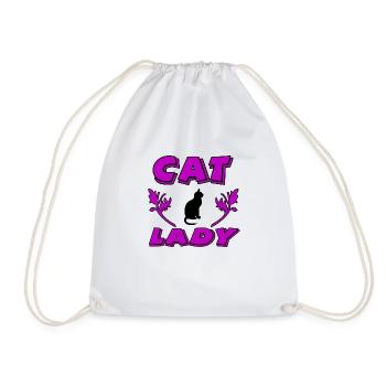 Chat - Sac de sport léger - blanc - Devant