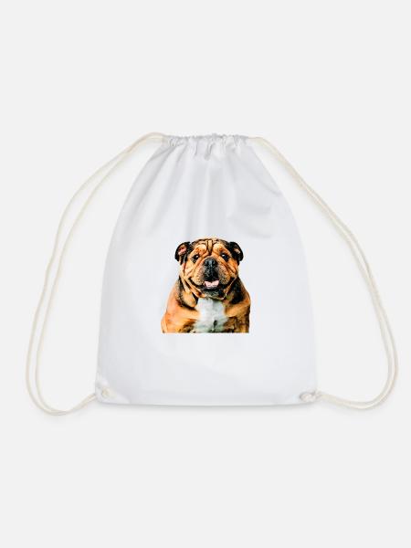 Amerikanische Bulldogge - Turnbeutel - Weiß