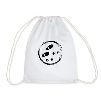 Six feet friendship - Drawstring Bag - white - Front