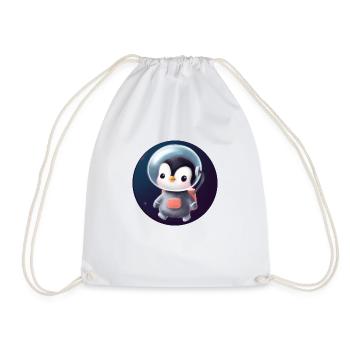 Astronaute pingouin mignon dans l’espace - Sac de sport léger - blanc - Devant