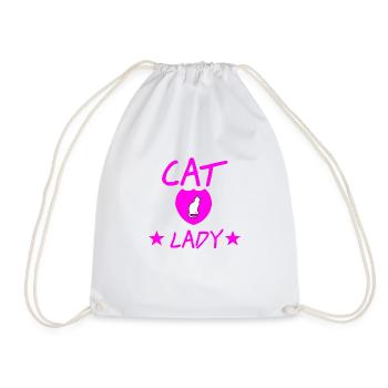 Chat - Sac de sport léger - blanc - Devant