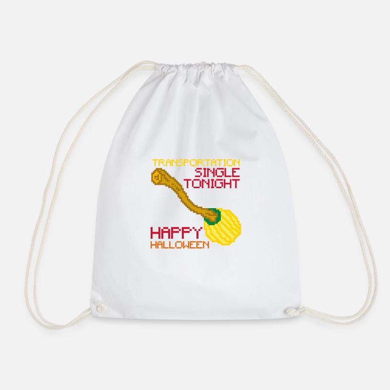 SINGLE TONIGHT - Drawstring Bag - white