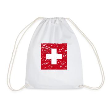 Schweiz Fahne - Turnbeutel - Weiß - Vorne