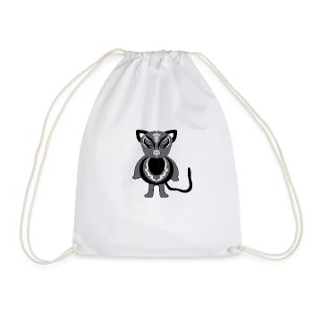 Chat - Sac de sport léger - blanc - Devant