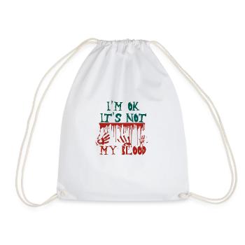 Je suis ok Ce n’est pas mon sang - Sac de sport léger - blanc - Devant