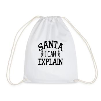 Santa i can Explain - Turnbeutel - Weiß - Vorne