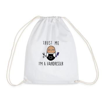 TRUST ME IM A HAIRDRESSER - Turnbeutel - Weiß - Vorne