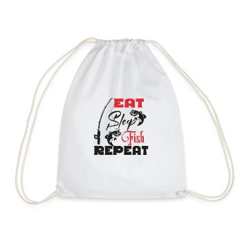 Eat Sleep Fish Repeat - Sac de sport léger - blanc - Devant