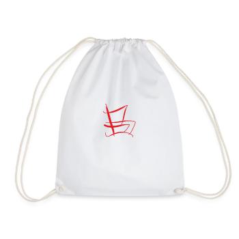 Abstract B - Drawstring Bag - white - Front