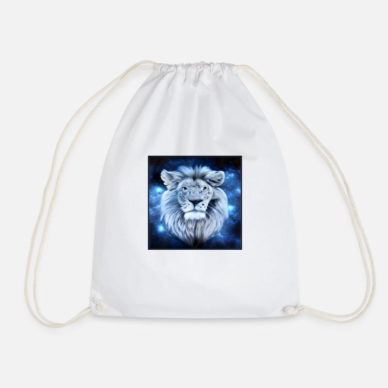 SURREAL LION 2 - Drawstring Bag - white