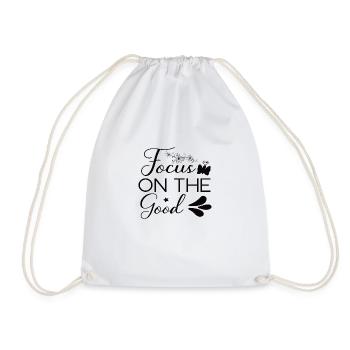 Focus on the Good - Drawstring Bag - white - Front