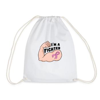 Fight Cancer - Pink ribbon - Turnbeutel - Weiß - Vorne