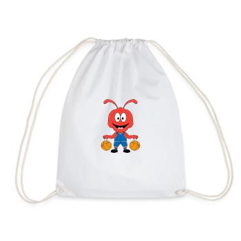 BASKETBALL - AMEISE - TIER - KIND - BABY - SPORT - Turnbeutel - Weiß - Vorne
