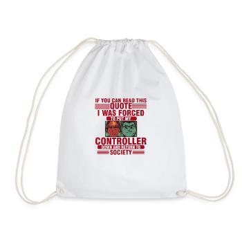 j'ai été forcé de poser mon contrôleur - Sac de sport léger - blanc - Devant
