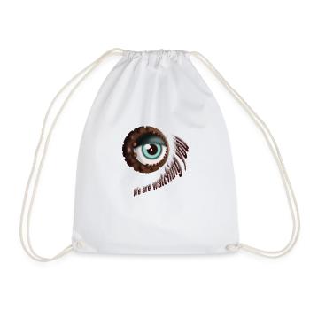 We are watching you - Drawstring Bag - white - Front
