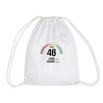 Anniversaire 46 ans Compteur - Sac de sport léger - blanc - Devant