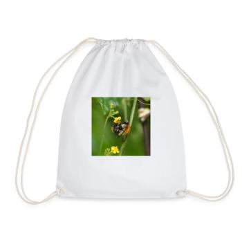 Hummel auf gelber Blüte - Turnbeutel - Weiß - Vorne