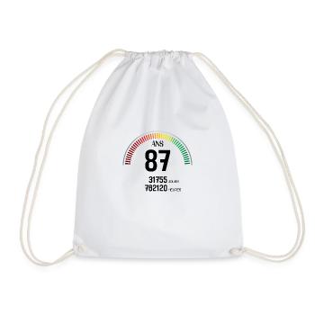 Anniversaire 87 ans Compteur - Sac de sport léger - blanc - Devant