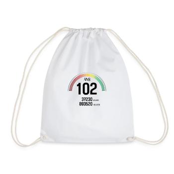 Anniversaire 102 ans Compteur - Sac de sport léger - blanc - Devant