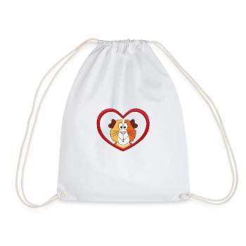 MEERSCHWEINCHEN - LIEBE - BABY - TIER - KIND - Turnbeutel - Weiß - Vorne
