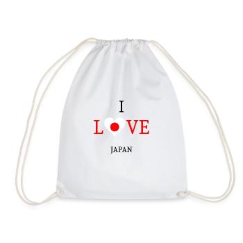 I love Japan. I Love Japan - Drawstring Bag - white - Front