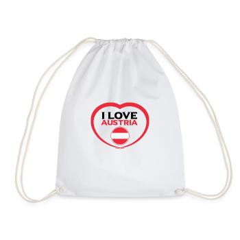 j'aime Autriche - Sac de sport léger - blanc - Devant