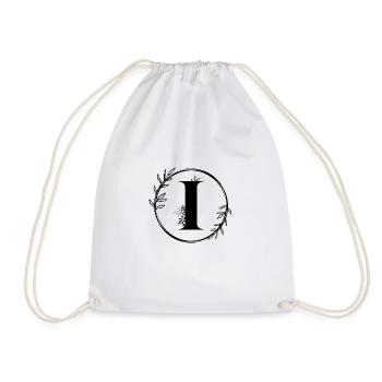 Lettre I Florale - Sac de sport léger - blanc - Devant