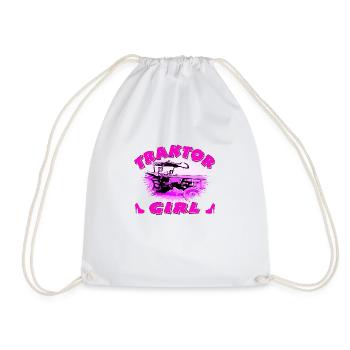 Tractor - Drawstring Bag - white - Front