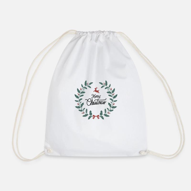 Christmas1 - Drawstring Bag - white
