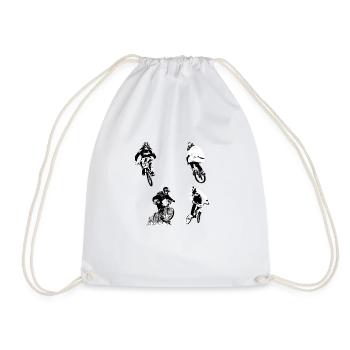 pack autocollant sticker bmx race - Sac de sport léger - blanc - Devant
